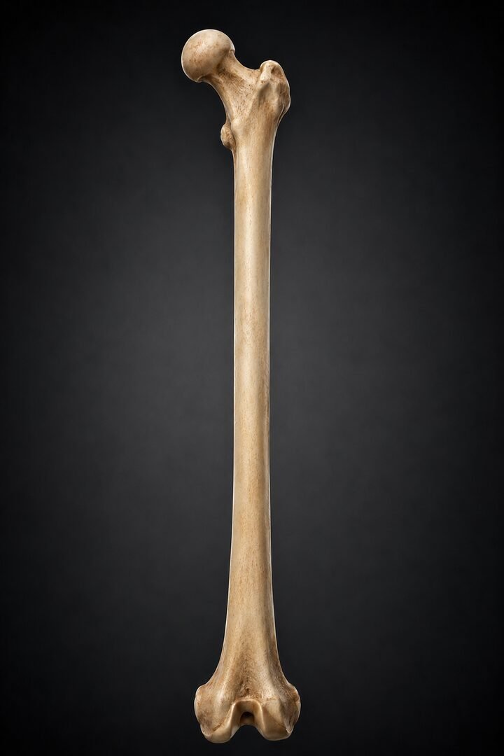 Illustration of a fully healed, elongated femur
